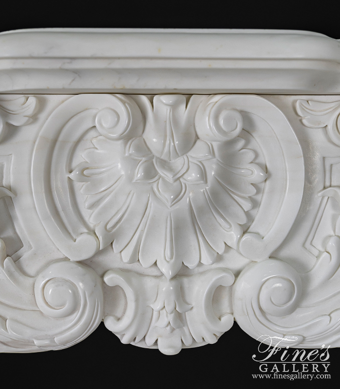 Marble Fireplaces  - Louis XVI Mantel Extra White Superior Surround - MFP-1856